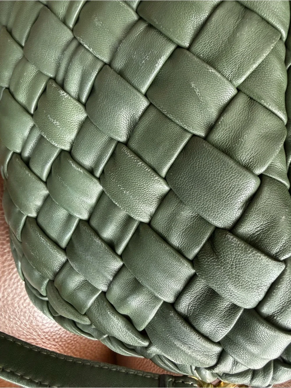 Clare V Army Midic Sac -Puffy Woven Leather